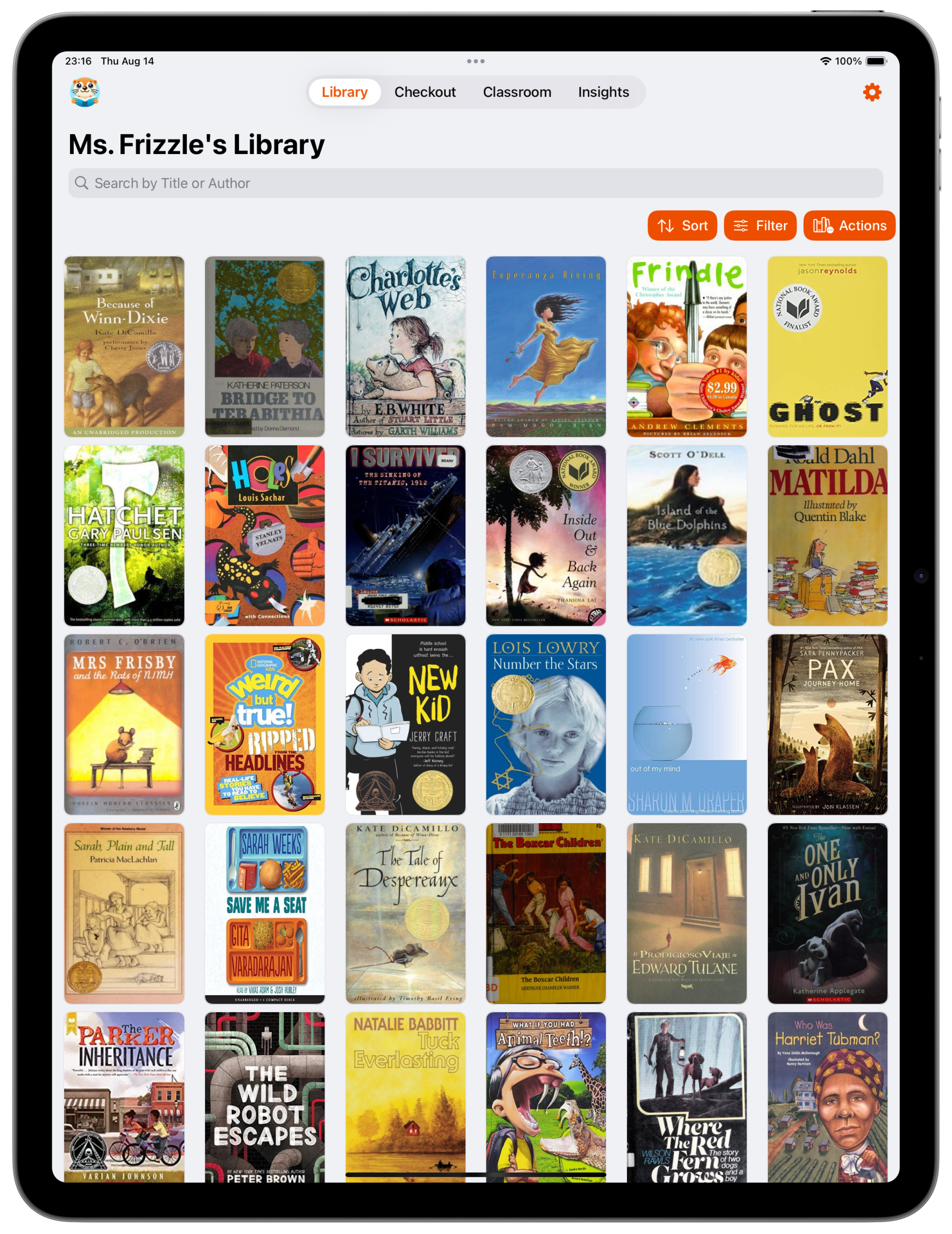iPad app screenshot